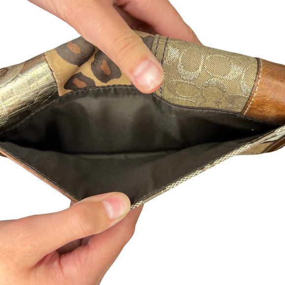 Coach Patchwork Long Wallet, Animal Prints, Leather, Suede - Picture 7 of 9